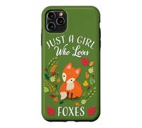 Carcasa para iPhone 11 Pro MAX Womens Kids Fall Leaves Boho Just A Girl Who Loves Foxes