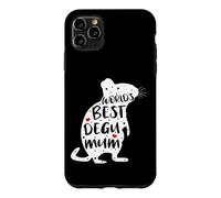Carcasa para iPhone 11 Pro MAX Worlds Best Degu Mamá Lindo Degu Propietario Diciendo