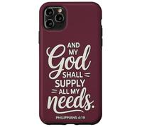 Carcasa para iPhone 11 Pro MAX Y mi Dios suplirá Todas mis Necesidades Filipenses 4:19