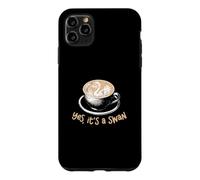Carcasa para iPhone 11 Pro MAX Yes It's A Swan Funny Barista Latte Artist para Los Amantes del Café