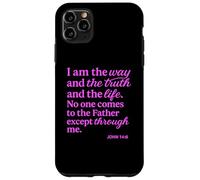 Carcasa para iPhone 11 Pro MAX Yo Soy el Camino: la Verdad, la Vida, Juan, Las Escrituras, Versículo de la Biblia, Dios Ora