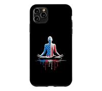 Carcasa para iPhone 11 Pro MAX Yoga Yogi Mediación Zen Bandera Americana USA Drip Graffiti