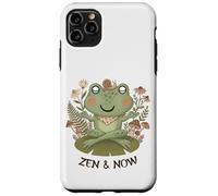 Carcasa para iPhone 11 Pro MAX Zen Cottagecore Rana Meditación Yoga Mindfulness Estética