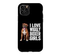 Carcasa para iPhone 11 Pro Me Encanta Wiggly Boxer Girls, Divertido Dicho de Perro bóxer para Mascotas