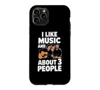 Carcasa para iPhone 11 Pro Me Gusta la música y sobre 3 Personas Letras de Canciones Fan