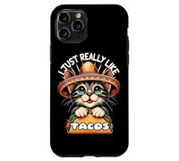 Carcasa para iPhone 11 Pro Me Gusta Mucho Tacos Sombrero Cat Tacos Entusiasta