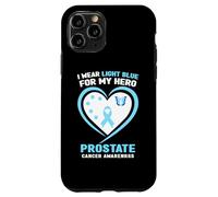 Carcasa para iPhone 11 Pro Me Pongo Azul Claro para la Conciencia del cáncer de próstata de mi héroe