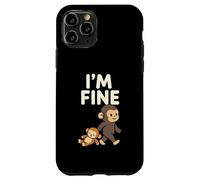 Carcasa para iPhone 11 Pro Meme de Mono bebé Triste con un Juguete Naranja Estoy Bien