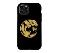 Carcasa para iPhone 11 Pro Mens Women Chinese New Year of The Dog Long Haired Dachshund