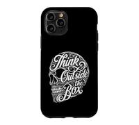 Carcasa para iPhone 11 Pro Mentalidad Creativa Piensa Fuera De La Caja Calavera Tipografía