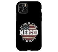 Carcasa para iPhone 11 Pro Merced California, Bandera Americana Vintage