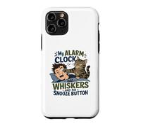 Carcasa para iPhone 11 Pro Mi Despertador Tiene Bigotes, no Tiene botón de repetición, Gato