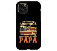 Carcasa para iPhone 11 Pro Mi Jugador de Baloncesto Favorito me Llama papá Bandera de EE. UU