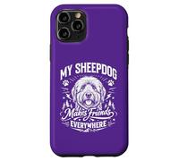 Carcasa para iPhone 11 Pro Mi Perro Pastor Hace Amigos en Todas Partes - Old English Sheepdog