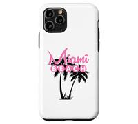 Carcasa para iPhone 11 Pro Miami Beach Florida Palmera Retro Tropical