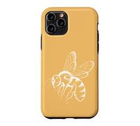 Carcasa para iPhone 11 Pro Minimalista Abeja Línea Anatómica Ilustración Miel