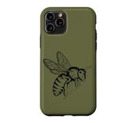 Carcasa para iPhone 11 Pro Minimalista Abeja Línea Anatómica Ilustración Miel