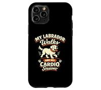 Carcasa para iPhone 11 Pro Mis Paseos de Labrador Son mis sesiones de Cardio, Divertido Labrador