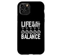 Carcasa para iPhone 11 Pro Monociclo Vintage Divertido Dicho de la Vida es Todo sobre el Equilibrio