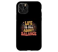 Carcasa para iPhone 11 Pro Monociclo Vintage Divertido Dicho de la Vida es Todo sobre el Equilibrio