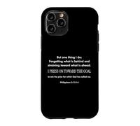 Carcasa para iPhone 11 Pro Motivational Christian Bible Verse Philippians 3 13-14 Faith