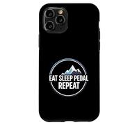 Carcasa para iPhone 11 Pro Mountain Biking Cyclist Eat Sleep Pedal Repeat