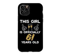 Carcasa para iPhone 11 Pro Mujer Oficialmente Celebración 61 Cumpleaños