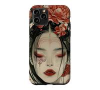 Carcasa para iPhone 11 Pro Mujeres místicas japonesas y árbol de Cerezo Kanji japonés