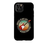 Carcasa para iPhone 11 Pro Music Is My Life Forever - Gráfico Retro de Guitarra eléctrica