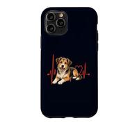 Carcasa para iPhone 11 Pro Mutt Dog Lover Heartbeat ECG Pulse Estilo de Raza Mixta