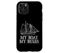 Carcasa para iPhone 11 Pro My Boat My Rules Funny Pirate Ship Boat Captain Sailing