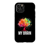 Carcasa para iPhone 11 Pro My Brain Tree Rainbow Splash Neurodivergente Adulto