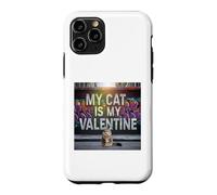 Carcasa para iPhone 11 Pro My Cat Is My Valentine Maine Coon Street Graffiti Amante de los Gatos