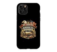 Carcasa para iPhone 11 Pro My Service Americas Freedom Veteran Eagle Flag Patriots 1776