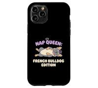 Carcasa para iPhone 11 Pro Nap Queen Bulldog Francés Edición Sleepy Dog Puppy Dueño