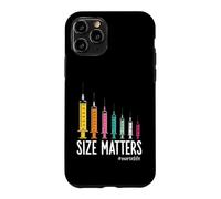 Carcasa para iPhone 11 Pro Needle Size Matters Funny Nursing and Nurses