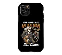 Carcasa para iPhone 11 Pro Never Underestimate an Old Man with A Bass Guitar Player Dad