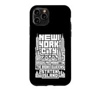 Carcasa para iPhone 11 Pro New York City Skyline T Shirt NYC Boroughs Vintage Graphic
