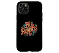 Carcasa para iPhone 11 Pro No Regerts Gramática Chistes Tatuaje Mal Escrito Citas incorrectas