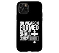 Carcasa para iPhone 11 Pro No se formó ningún Arma contra ti Isaías 54 17 Biblia Cristiano