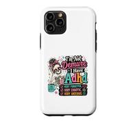 Carcasa para iPhone 11 Pro No Soy recatado Tengo TDAH Humor esquelético