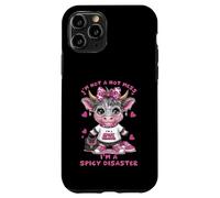 Carcasa para iPhone 11 Pro No Soy un Desastre, Soy una Vaca Rosa de Las Highlands picantes y desastrosas