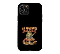 Carcasa para iPhone 11 Pro No Thoughts Just Vibes Frog Mindfulness Meditation Mushroom