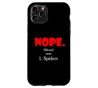 Carcasa para iPhone 11 Pro Nope Meme Definition Anti Spiders Funny Arachnophobia Spider