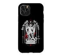 Carcasa para iPhone 11 Pro Not by Might But by Grace Christian Archangel Versículo de la Biblia