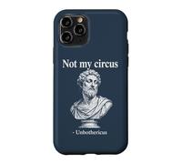 Carcasa para iPhone 11 Pro Not My Circus Unbothericus Humor estoico Busto Romano