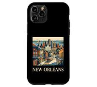 Carcasa para iPhone 11 Pro Nueva Orleans Luisiana Retro Vintage Tranvía Barrio Francés