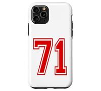 Carcasa para iPhone 11 Pro Número 71 Red Sports Team Style