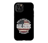 Carcasa para iPhone 11 Pro Oak Creek Wisconsin, Bandera Americana Vintage