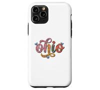 Carcasa para iPhone 11 Pro Ohio Floral Script Colorful State Pride Design, Womens Kids